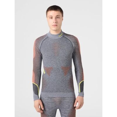 UYN Herrar AMBITYON UW Shirt LG_SL Sköldpadda underskjorta, svart melange/orange/gul, L/XL UYN Herrar AMBITYON UW Shirt LG_SL Sköldpadda underskjorta, svart melange/orange/gul, L/XL