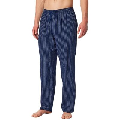 Schiesser Pyjamasbyxor för män, långa badbyxor, seersucker – mix + relax, marinblå, 58 Schiesser Pyjamasbyxor för män, långa badbyxor, seersucker – mix + relax, marinblå, 58