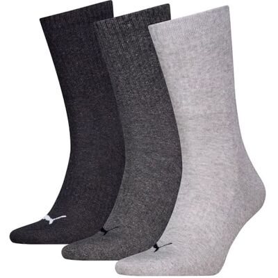 PUMA UNISEX CUSHIONED NEXT CREW 3P, Grå kombination, 43/46 EU PUMA UNISEX CUSHIONED NEXT CREW 3P, Grå kombination, 43/46 EU