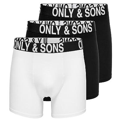 Only & Sons ONSFITZ WB Bold Logo Trunk 3-pack NOOS, Svart/detalj: 2 svart 1 vit, XL Only & Sons ONSFITZ WB Bold Logo Trunk 3-pack NOOS, Svart/detalj: 2 svart 1 vit, XL
