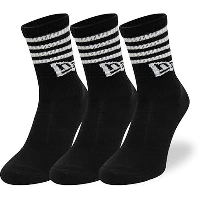 New Era Unisex Stripe Crew strumpor, svart, 39–42 New Era Unisex Stripe Crew strumpor, svart, 39–42