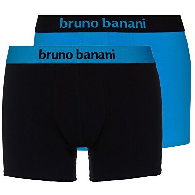 bruno banani Boxershorts för män (2-pack), Flerfärgad (aquablau/svart 2150), L bruno banani Boxershorts för män (2-pack), Flerfärgad (aquablau/svart 2150), L