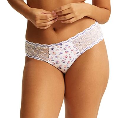 Bestform Luccia twist spets och mikrofiber boxer, Vitt och blått, 46-48 Bestform Luccia twist spets och mikrofiber boxer, Vitt och blått, 46-48