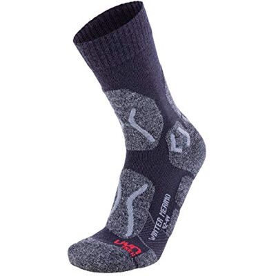 UYN herr vinter merino trekking strumpor Anthracit melange/svart 39-41 UYN herr vinter merino trekking strumpor Anthracit melange/svart 39-41
