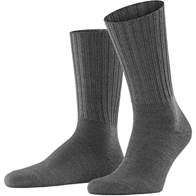 FALKE Nelson herrstrumpor andningsbara klimatreglerande luktneutraliserande ull utan elastisk förstärkt slitstark tjock varm extra mjuk ribbad enkel perfekt för vardaglig affärslook 1 par, Grå FALKE Nelson herrstrumpor andningsbara klimatreglerande luktneutraliserande ull utan elastisk förstärkt slitstark tjock varm extra mjuk ribbad enkel perfekt för vardaglig affärslook 1 par, Grå