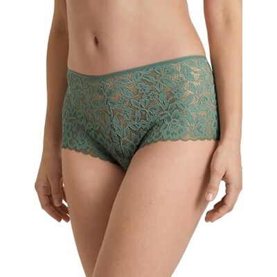 CALIDA Natural Comfort Lace Trosor, regular cut, med elastisk spets, Lagerbladsgrön, 32-34 CALIDA Natural Comfort Lace Trosor, regular cut, med elastisk spets, Lagerbladsgrön, 32-34