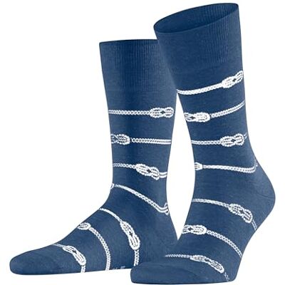 FALKE herrstrumpor Sailing Rope M så bomull linne mönstrad 1 par, blå Ming Blue 6740, 43-44 FALKE herrstrumpor Sailing Rope M så bomull linne mönstrad 1 par, blå Ming Blue 6740, 43-44