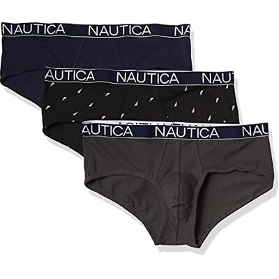 Nautica Trosor för män, Påfågel/kol/segeltryck – svartvit, L Nautica Trosor för män, Påfågel/kol/segeltryck – svartvit, L