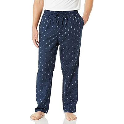 Nautica herr Soft Woven 100% Cotton Elastic Waistband Sleep Pajama Pant Pyjamasbyxor Nautica herr Soft Woven 100% Cotton Elastic Waistband Sleep Pajama Pant Pyjamasbyxor