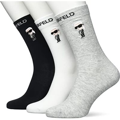 KARL LAGERFELD Herr K/Ikonik 2.0 Strumpor (Set med 3), Svart/Vit/Grå, 39-42 KARL LAGERFELD Herr K/Ikonik 2.0 Strumpor (Set med 3), Svart/Vit/Grå, 39-42