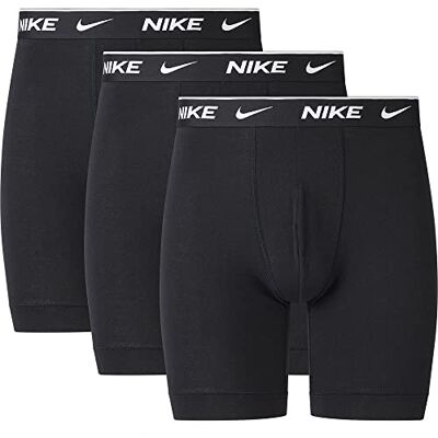 NIKE Underwear Män Essential Boxer Brief Long 3-Pack – Längre ben, Antifriktion, Stabil sits, Black, L NIKE Underwear Män Essential Boxer Brief Long 3-Pack – Längre ben, Antifriktion, Stabil sits, Black, L