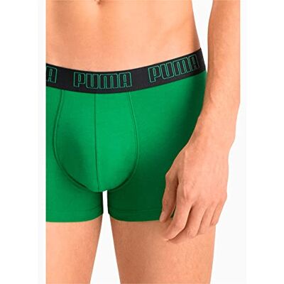 PUMA Basic Boxershorts för män (2-pack), -004 Amazon Green, L PUMA Basic Boxershorts för män (2-pack), -004 Amazon Green, L