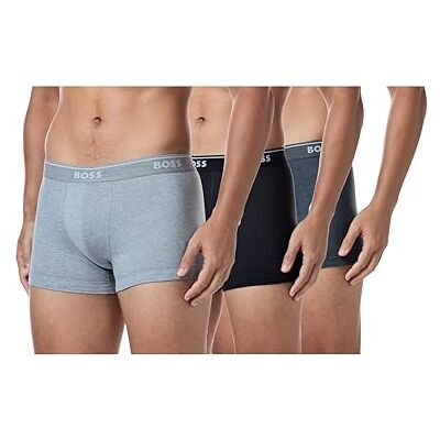 Boss Herr 3-pack bomull boxershorts, Flergrå/kol/svart, XXL Boss Herr 3-pack bomull boxershorts, Flergrå/kol/svart, XXL