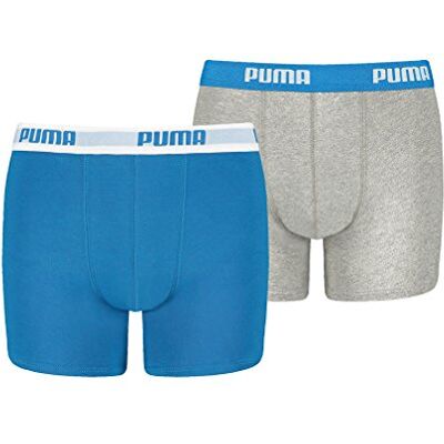 PUMA Boxershorts för pojkar (förpackning med 2), Blå/grå, 12-28 PUMA Boxershorts för pojkar (förpackning med 2), Blå/grå, 12-28