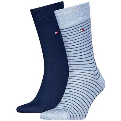 Tommy Hilfiger 8719965009202 TH MEN SMALL STRIPE SOCK 2P, Ljusblå melerad, 39-42 EU Tommy Hilfiger 8719965009202 TH MEN SMALL STRIPE SOCK 2P, Ljusblå melerad, 39-42 EU