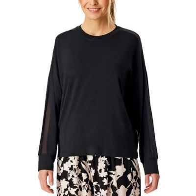 Schiesser Dam sovskjorta långärmad modal-mix + relax pyjamastopp, Svart_182051, 44 Schiesser Dam sovskjorta långärmad modal-mix + relax pyjamastopp, Svart_182051, 44