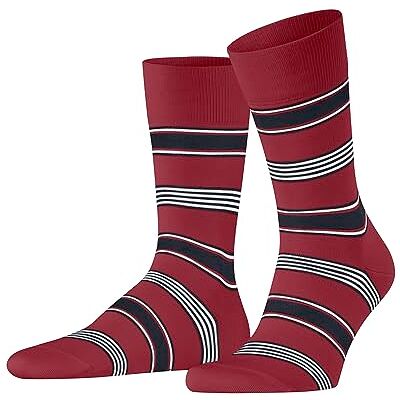 FALKE Herrstrumpor Marina Stripe biologisk bomull mönstrad 1 par, röd (Scarlet 8228), 39–40, Röd (Scarlet 8228), 39-40 EU FALKE Herrstrumpor Marina Stripe biologisk bomull mönstrad 1 par, röd (Scarlet 8228), 39–40, Röd (Scarlet 8228), 39-40 EU