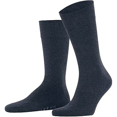 FALKE herr Strumpor Sensitive New York M So lyocell med mjuka toppar 1 par, Blå Navy Melange 6127, 43-46 FALKE herr Strumpor Sensitive New York M So lyocell med mjuka toppar 1 par, Blå Navy Melange 6127, 43-46