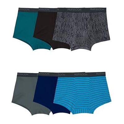 Fruit of the Loom Standard 4-vägs stretchboxershorts för män Lätta och fukttransporterande underkläder Långa, vanliga ben, bagageutrymme 6-pack blandade färger Fruit of the Loom Standard 4-vägs stretchboxershorts för män Lätta och fukttransporterande underkläder Långa, vanliga ben, bagageutrymme 6-pack blandade färger