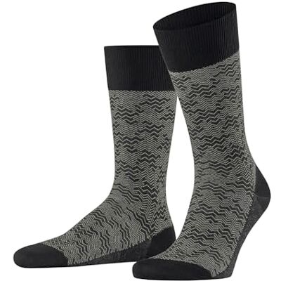 FALKE herrstrumpor Mighty Nest M SO bomull ull mönstrad 1 par, svart (Black 3000), 39–40, Svart (svart 3000), 39-40 EU FALKE herrstrumpor Mighty Nest M SO bomull ull mönstrad 1 par, svart (Black 3000), 39–40, Svart (svart 3000), 39-40 EU
