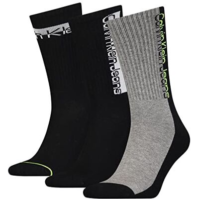 Calvin Män Crew Sock Jeans Athleisure Män Crew Socks 3-pack, svart, One Size Calvin Män Crew Sock Jeans Athleisure Män Crew Socks 3-pack, svart, One Size