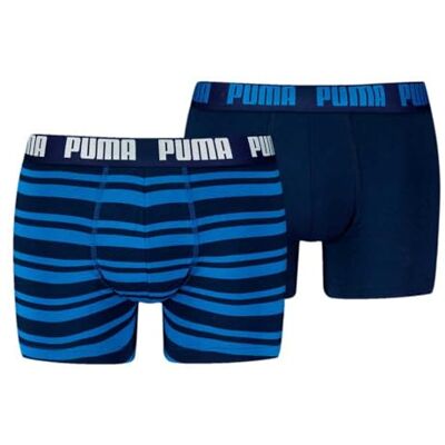 PUMA Everyday Heritage Stripe Boxer 2 enheter XL, True Blue Combo, XL PUMA Everyday Heritage Stripe Boxer 2 enheter XL, True Blue Combo, XL