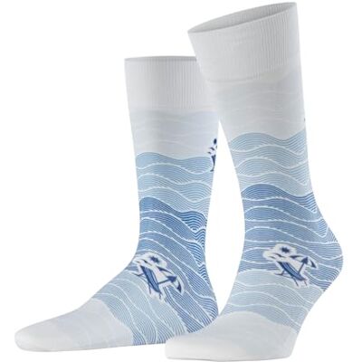 FALKE herrstrumpor Plage M So bomull mönstrade 1 par, blå Royal Blue 6000, 43-46 FALKE herrstrumpor Plage M So bomull mönstrade 1 par, blå Royal Blue 6000, 43-46