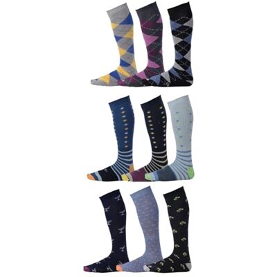 Pierre Henry Socks Pierre Henry "Over the Calf" strumpor för män (9 par) Stora och höga strumpor över vaden Långa strumpor utformade för att hålla sig uppe 12+ timmar staplade (storlek 46–52) (9 par), Staplade Pierre Henry Socks Pierre Henry "Over the Calf" strumpor för män (9 par) Stora och höga strumpor över vaden Långa strumpor utformade för att hålla sig uppe 12+ timmar staplade (storlek 46–52) (9 par), Staplade