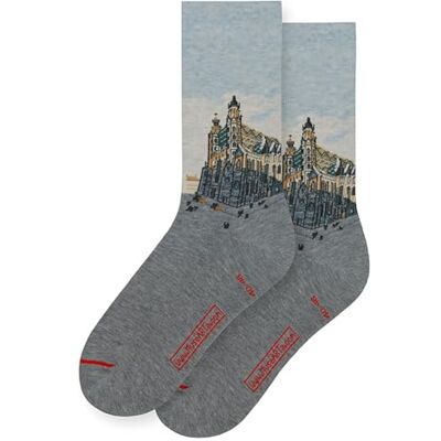 MuseARTa strumpor av bomull med målningen St Stephen's Cathedral av konstnären Carl Pimatta i storlek 36–40, CP-SC-01-36-40, Beige, 36-40 MuseARTa strumpor av bomull med målningen St Stephen's Cathedral av konstnären Carl Pimatta i storlek 36–40, CP-SC-01-36-40, Beige, 36-40