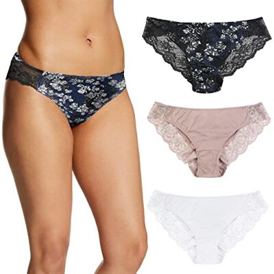 Maidenform Damtrosor, spetstanga, fräcka trosor, samma färg eller blandade färger, 3-pack, XXL Maidenform Damtrosor, spetstanga, fräcka trosor, samma färg eller blandade färger, 3-pack, XXL