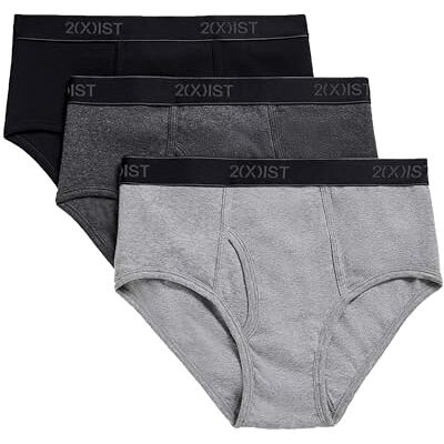 2(X)IST 2(X) IST Män Essential bomull 3-pack Fly Front Brief Underkläder, Svart/Grå/Träkol Heather, 46 SE 2(X)IST 2(X) IST Män Essential bomull 3-pack Fly Front Brief Underkläder, Svart/Grå/Träkol Heather, 46 SE
