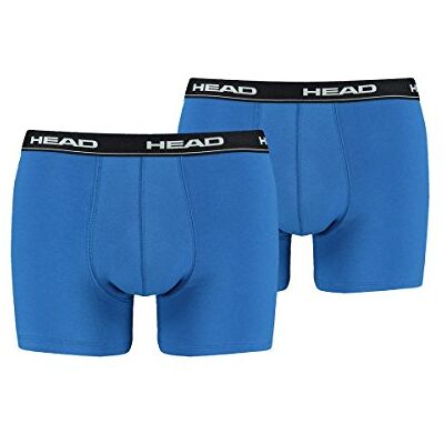 HEAD Boxershorts för män (förpackning med 2), Blå/svart, L HEAD Boxershorts för män (förpackning med 2), Blå/svart, L