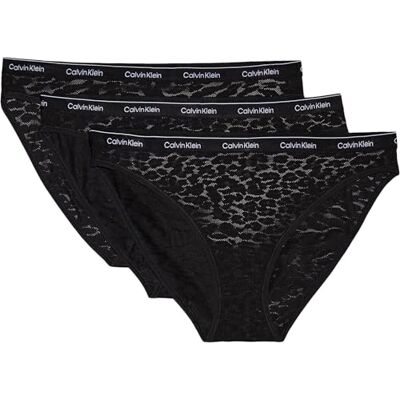 Calvin dam bikini form kalsonger stretch bomull 3-pack, Svart (svart/svart), S Calvin dam bikini form kalsonger stretch bomull 3-pack, Svart (svart/svart), S