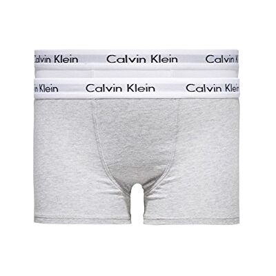 Calvin Pojkar 2-pack boxershorts bomull med stretch, Flerfärgad (vit/grå Htr), 14-16 år Calvin Pojkar 2-pack boxershorts bomull med stretch, Flerfärgad (vit/grå Htr), 14-16 år