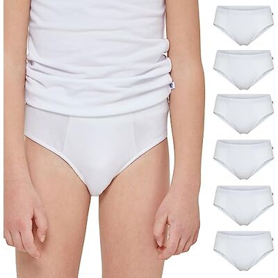 POMPEA 6 stycken babytrosor i bomull, barnunderkläder av jerseytyg, Vit, 4-5 �r POMPEA 6 stycken babytrosor i bomull, barnunderkläder av jerseytyg, Vit, 4-5 �r