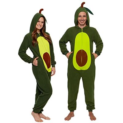 Funziez! Silver Lilly Avokado onepiece kostym unisex vuxen plysch nyhet mat pyjamas grön medium Funziez! Silver Lilly Avokado onepiece kostym unisex vuxen plysch nyhet mat pyjamas grön medium