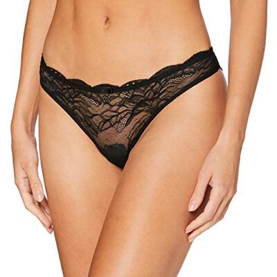 Giorgio Armani Dam essentiell bomull brasilianska trosor underkläder, Schwarz, S Giorgio Armani Dam essentiell bomull brasilianska trosor underkläder, Schwarz, S