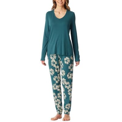 Schiesser Modern Nightwear Pijama-set, grön, 42 dam Schiesser Modern Nightwear Pijama-set, grön, 42 dam