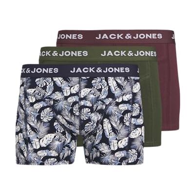 JACK & JONES boxershorts för pojkar (3-pack), Marinblazer/förpackning: vineyard vin – kombu grön, 128 JACK & JONES boxershorts för pojkar (3-pack), Marinblazer/förpackning: vineyard vin – kombu grön, 128