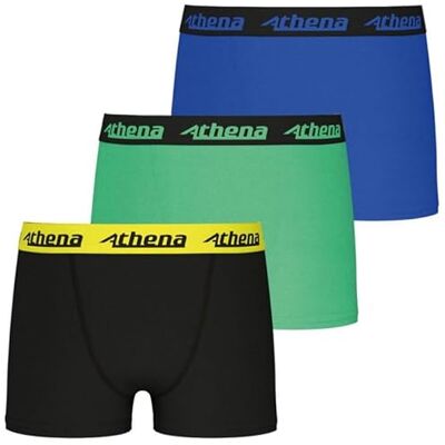 Athena Boxershorts för pojkar, Flerfärgad – flerfärgad (Noir/Turkos/bleu), 164 cm Athena Boxershorts för pojkar, Flerfärgad – flerfärgad (Noir/Turkos/bleu), 164 cm