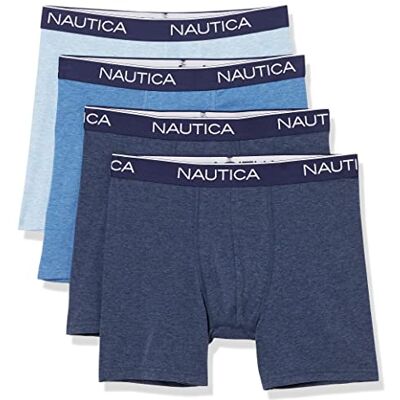 Nautica unisex vuxen 4 Pack Heather Stretch Boxer Brief Boxerkalsonger Nautica unisex vuxen 4 Pack Heather Stretch Boxer Brief Boxerkalsonger