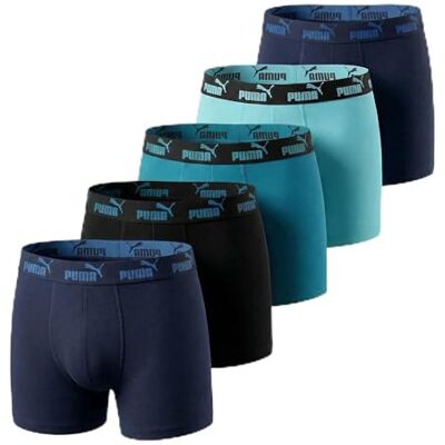 PUMA Basic Boxer (5 st) pojke, Combo Blue, 170-176 PUMA Basic Boxer (5 st) pojke, Combo Blue, 170-176