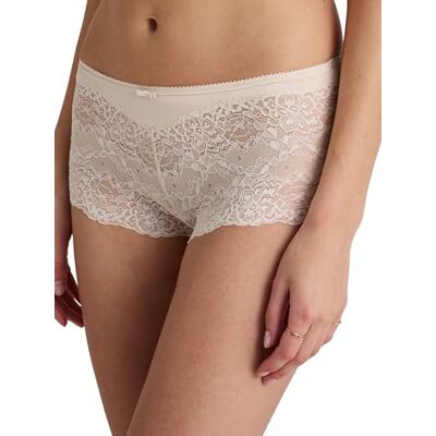 CALIDA Sensual Secrets-trosa, vanliga snitt, kvinnor, med mjuk, lätt transparent spets, Mörk beige, 48-50 CALIDA Sensual Secrets-trosa, vanliga snitt, kvinnor, med mjuk, lätt transparent spets, Mörk beige, 48-50