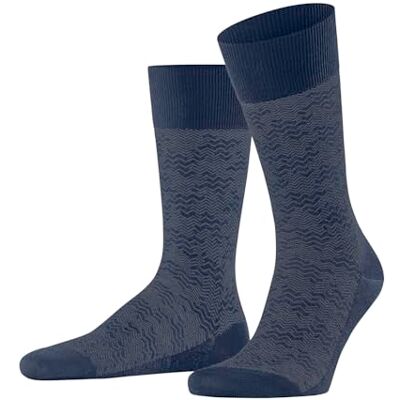 FALKE , Mighty Nest strumpor för män, andas, klimatreglerande, lukthämmande bomull, ull, mönstrad, 1 par, Blå Royal Blue 6000, 39-40 EU FALKE , Mighty Nest strumpor för män, andas, klimatreglerande, lukthämmande bomull, ull, mönstrad, 1 par, Blå Royal Blue 6000, 39-40 EU