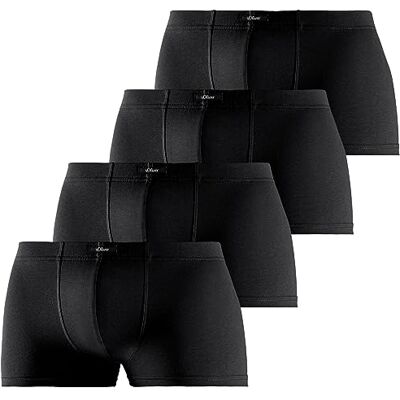 s.Oliver Oliver Boxershorts för män (4-pack), 4 x svart, M s.Oliver Oliver Boxershorts för män (4-pack), 4 x svart, M