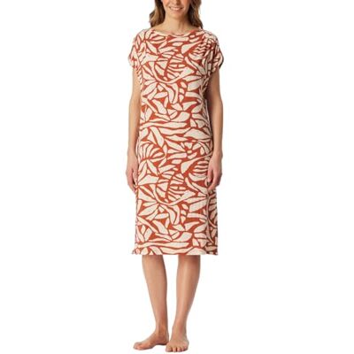 Schiesser kortärmad nattlinne för kvinnor, 100 cm lång modal jersey – vald premium, Terrakotta, 40 Schiesser kortärmad nattlinne för kvinnor, 100 cm lång modal jersey – vald premium, Terrakotta, 40