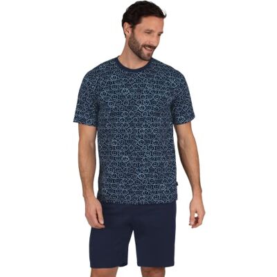 Trigema Herrar 637293122S pyjamas-set, marinblå, standard Trigema Herrar 637293122S pyjamas-set, marinblå, standard