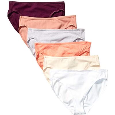Amazon Essentials Women's Korta underkläder i bomull med höga ben (finns i plusstorlek), Pack of 6, Neutrala nyanser, L Amazon Essentials Women's Korta underkläder i bomull med höga ben (finns i plusstorlek), Pack of 6, Neutrala nyanser, L