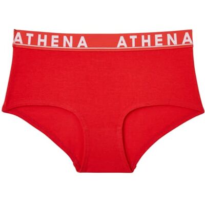Athena Easy Color Boxer för dam grafiskt och modernt elastiskt bälte, modal bomull och ultramjuka ytbehandlingar Öko-Tex Label, Rökröd, S Athena Easy Color Boxer för dam grafiskt och modernt elastiskt bälte, modal bomull och ultramjuka ytbehandlingar Öko-Tex Label, Rökröd, S