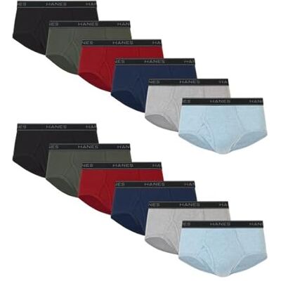 Hanes underkläder för män, bomull Mid Rise trosor, täckt midja, fukttransporterande, multipack, Svart/blå/grön/röd – 12-pack, XXL Hanes underkläder för män, bomull Mid Rise trosor, täckt midja, fukttransporterande, multipack, Svart/blå/grön/röd – 12-pack, XXL